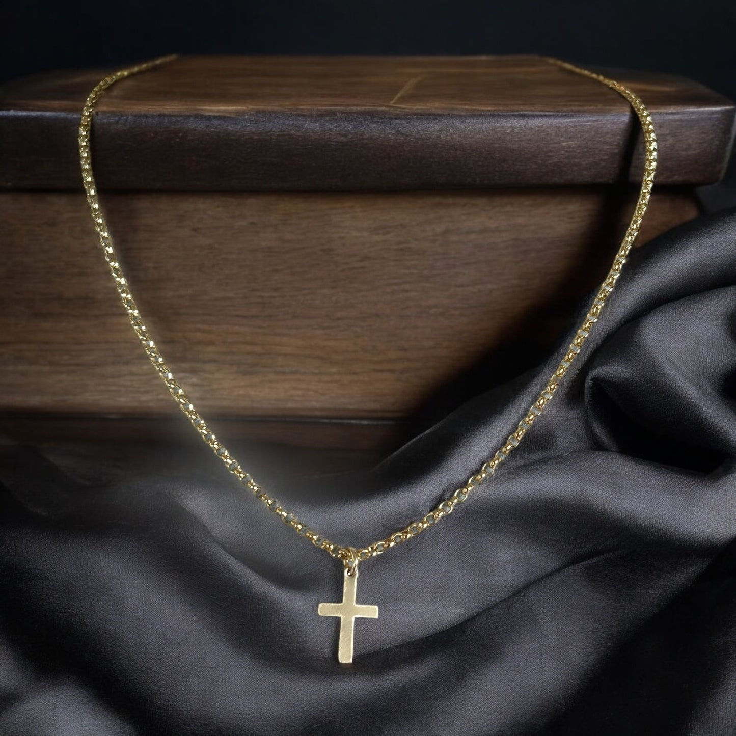 Men’s Gold Cross and chain