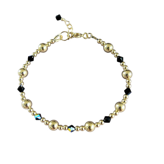 Swarovski X Gold Bracelet