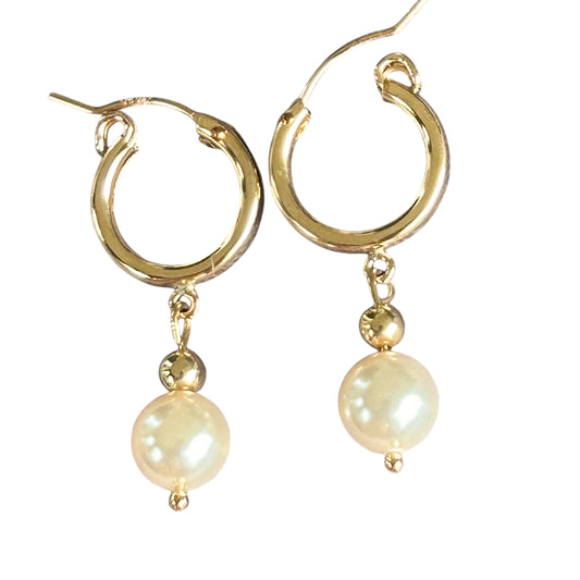 Swarovski Pearl Huggies