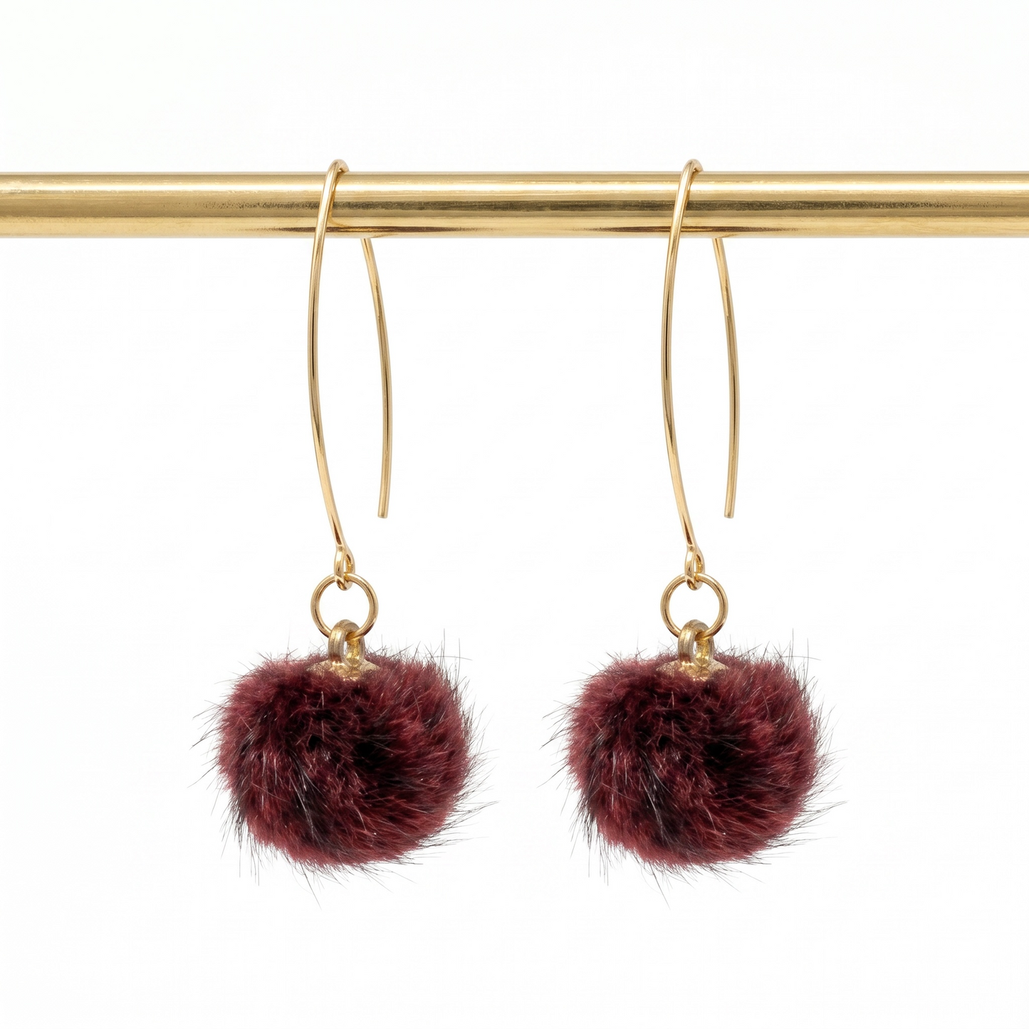 Maroon Poms
