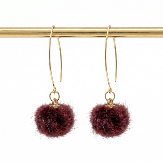 Maroon Poms