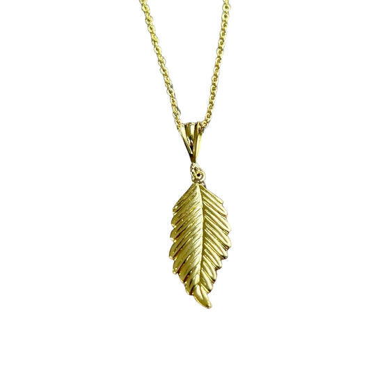 Golden Feather Necklace