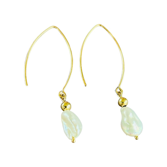 Keshi fresh water pearl earrings