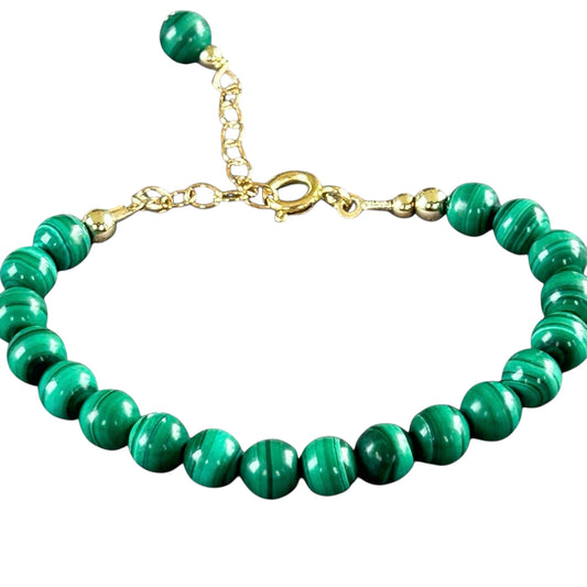 Malachite gemstone bracelet