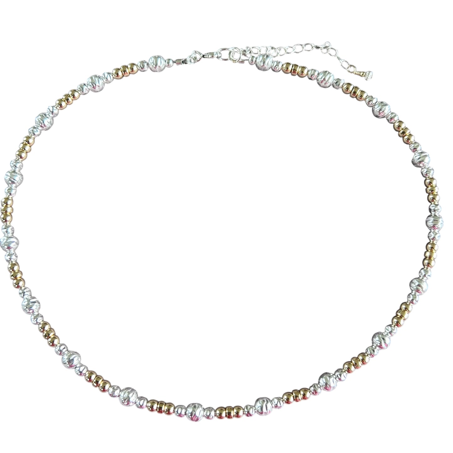 Hammered mixed metal necklace