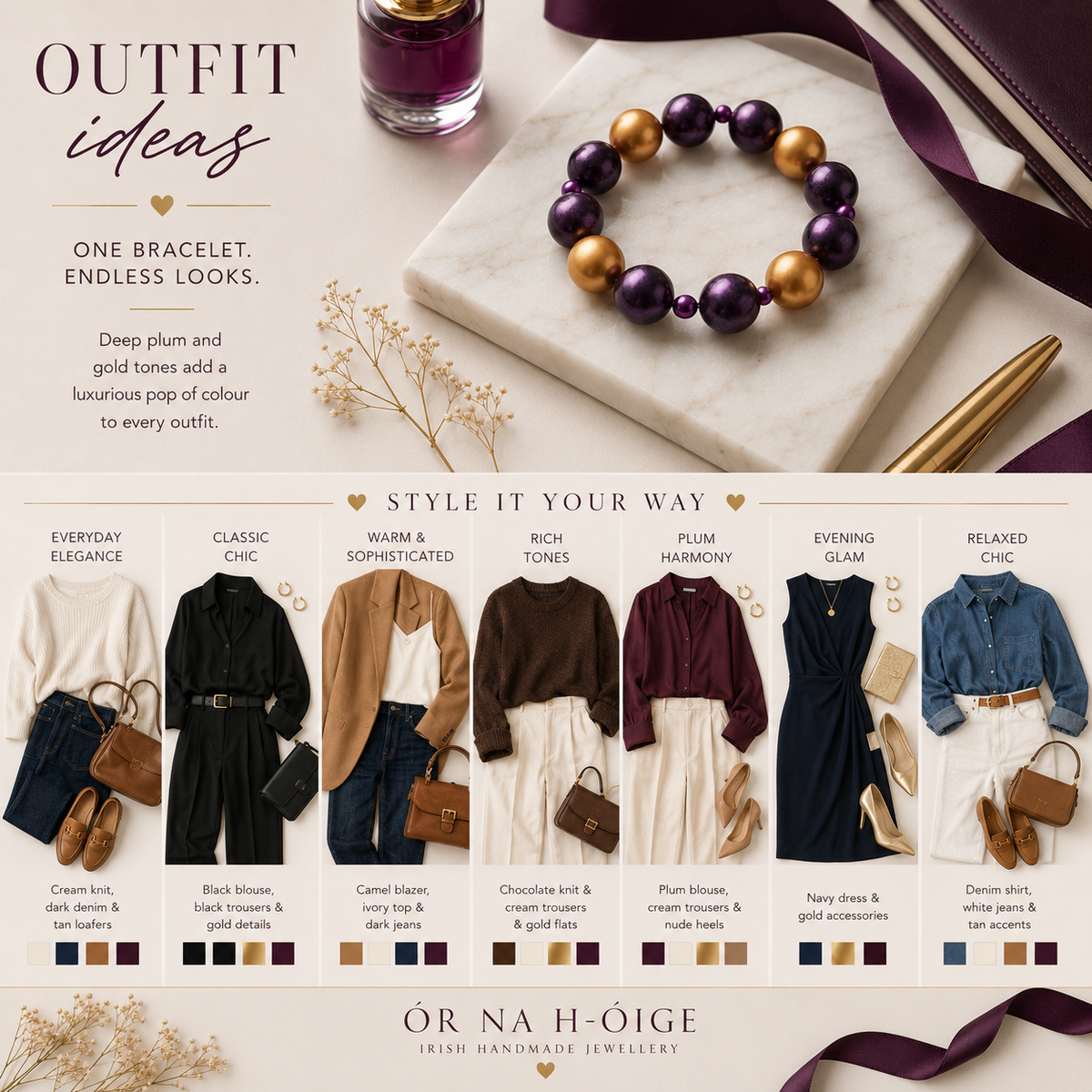Gilded Plum Bracelet