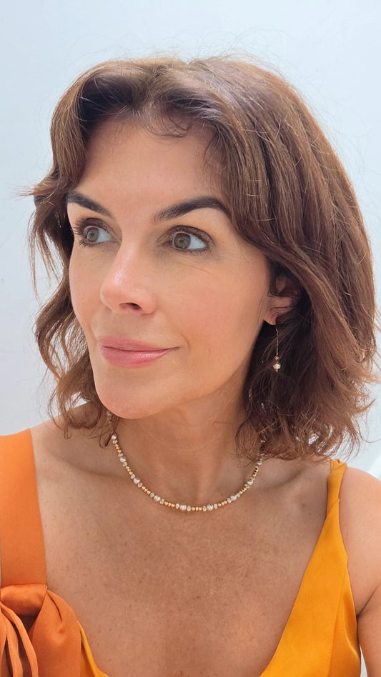 Hammered mixed metal necklace