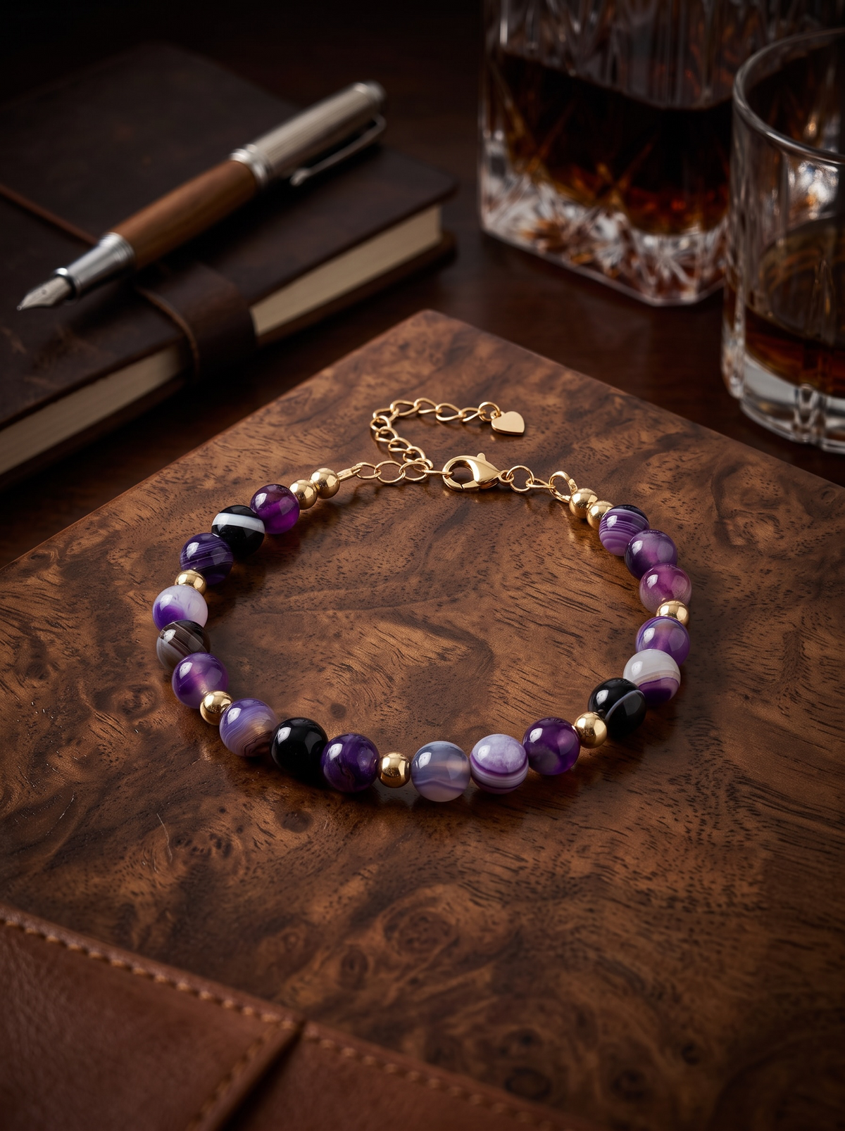 Purple Agate Bracelet