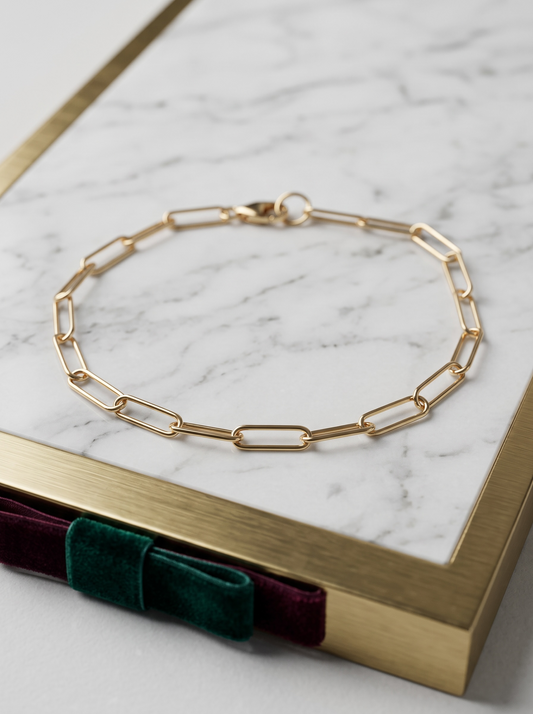 Paper Clip chain Bracelet
