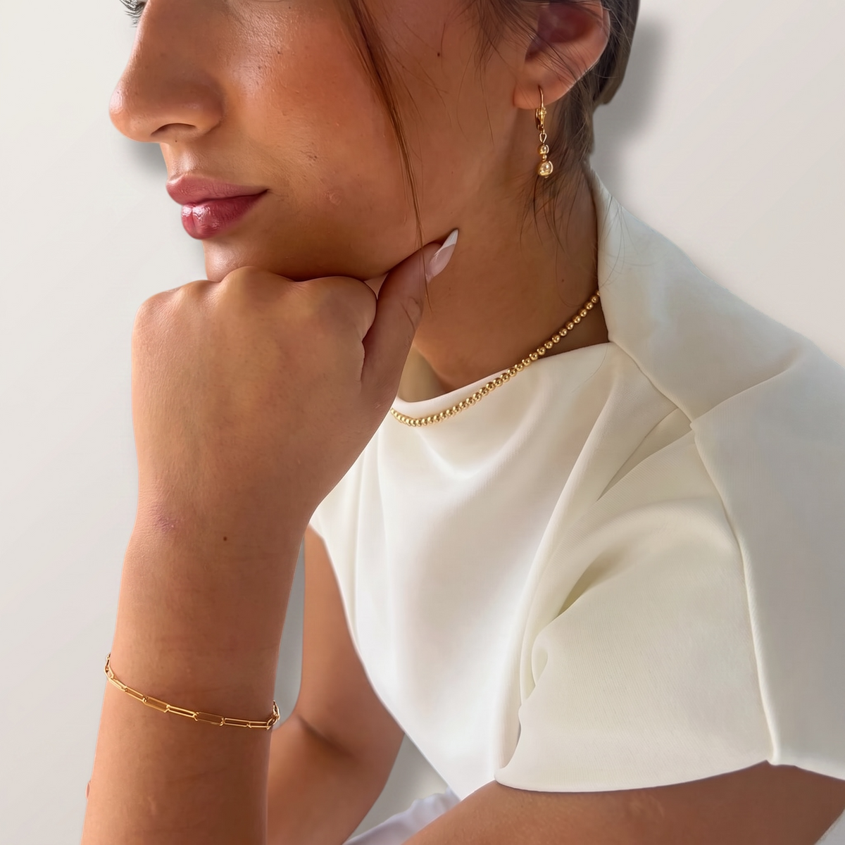 Paper Clip chain Bracelet