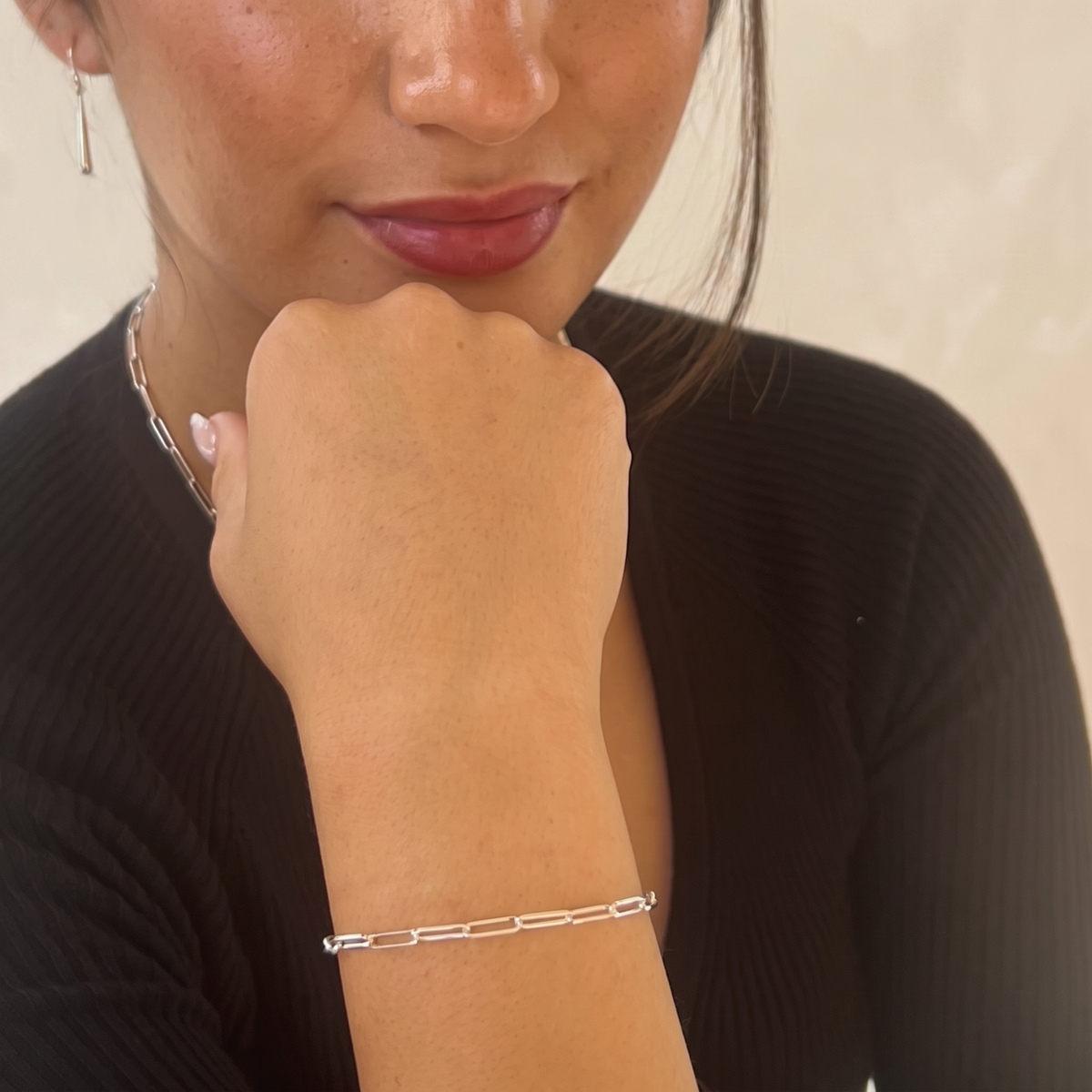 Paper Clip chain Bracelet