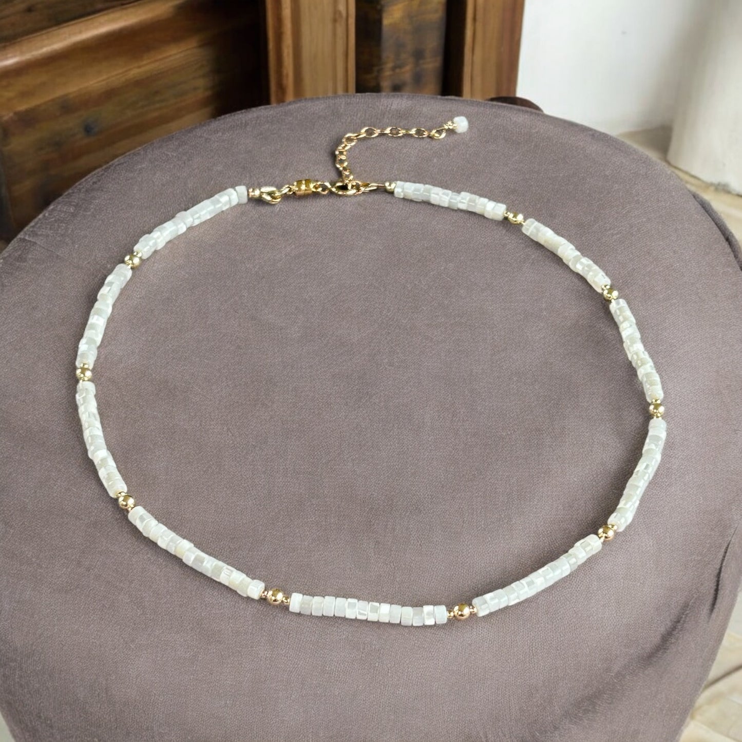 Mother of Pearl beaded necklace