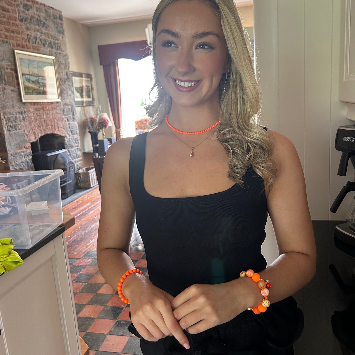 Neon Orange necklace