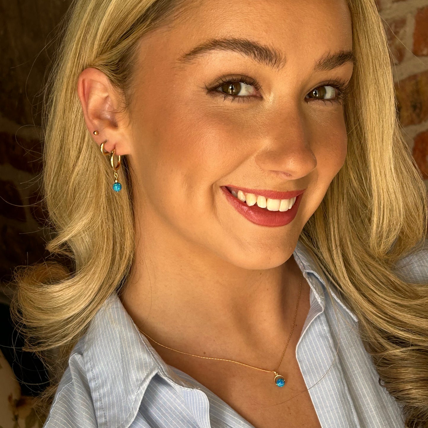 Pinched Opal necklace